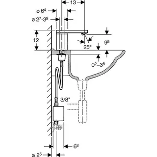 Geberit Waschtischarmatur Typ 186 Generator ohne Mischer – Bild 4