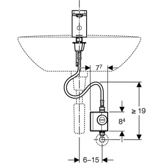 Geberit Waschtischarmatur Typ 186 Generator ohne Mischer – Bild 5