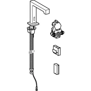 Geberit Waschtischarmatur Brenta Standmontage mit UP-Funktionseinh. Batt. mit Mischer – Bild 4
