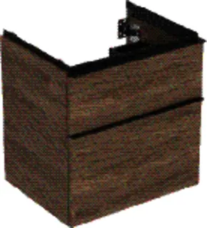 GE iCon Unterschrank für WT, 2 Schubl. 59,2x61,5x47,6cm, Nussbaum hi./Gr. Lava