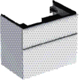 GE iCon Unterschrank für WT, 2 Schubl. 74x61,5x47,6cm, weiß hgl./Gr. weiß matt