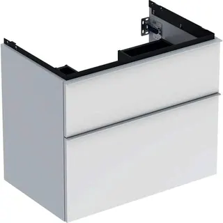Geberit iCon Unterschrank für Waschtisch, 2 Schubl. 74x61,5x47,6cm, weiß hgl./Gr. weiß matt – Bild 2