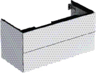 Geberit ONE Unterschrank für WT/-Platte 2 Schubl., 103,6x50,4x47cm, weiß hgl. – Bild 2
