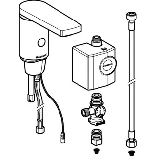 Geberit Waschtischarmatur Typ 186 Generator mit Untertischmischer – Bild 3