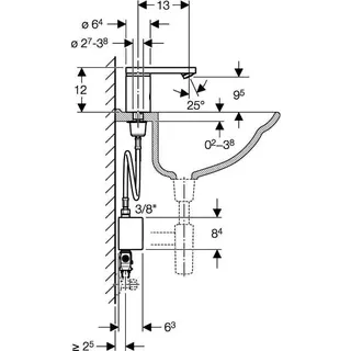 Geberit Waschtischarmatur Typ 186 Generator mit Untertischmischer – Bild 4