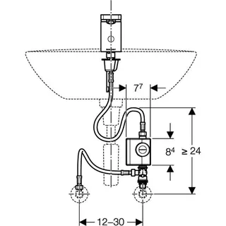 Geberit Waschtischarmatur Typ 186 Generator mit Untertischmischer – Bild 5