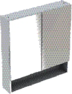 Geberit Renova Plan Spiegelschrank, 2 Türen 60x85x17,5 cm, weiß