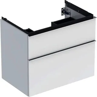 Geberit iCon Unterschrank für Waschtisch, 2 Schubl. 74x61,5x47,6cm, weiß hgl./Gr. chrom – Bild 2