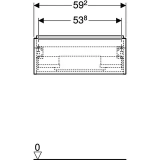 Geberit iCon Unterschrank für Waschtisch, 1 Schubl. 59,2x24,7x47,6cm, Eiche/Gr. Lava – Bild 5