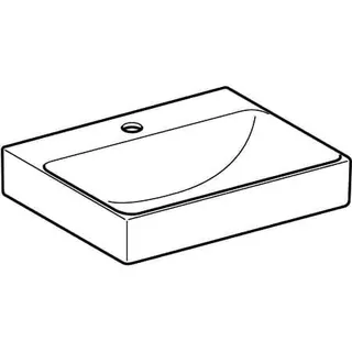 Geberit ONE AS-Waschtisch rechteckig, 50x41 cm mit Hahnloch, ohne Überlauf, weiß, KeraTect – Bild 4