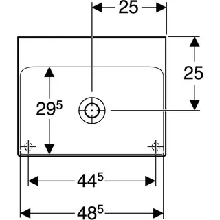 Geberit ONE AS-Waschtisch rechteckig, 50x41 cm ohne Hahnloch, ohne Überlauf, weiß, KeraTect – Bild 4
