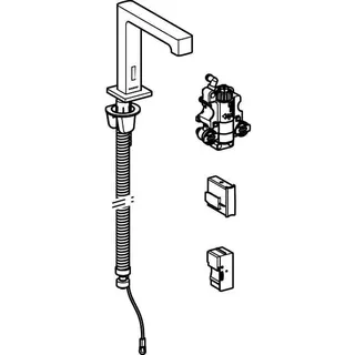 Geberit Waschtischarmatur Brenta Standmontage mit UP-Funktionsbox Netz mit Mischer – Bild 3
