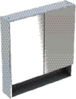 Geberit Renova Plan Spiegelschrank, 2 Türen 80x85x17,5 cm, weiß