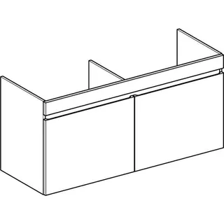 Geberit Renova Plan US für DMWT, mit 2 Schbl. 129x60,5x47,3cm, weiß – Bild 3