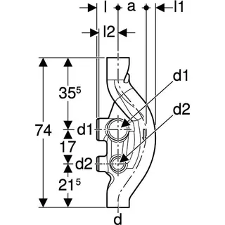 Geberit PE Sovent Formstück d110/110/75 12L/s – Bild 5