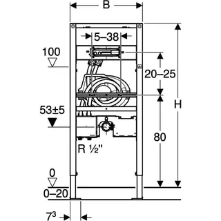 Duofix Element für Waschtisch 112-130 cm Geberit ONE Wandarmatur – Bild 4