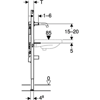 Duofix Element für Waschtisch 112-130 cm Geberit ONE Wandarmatur – Bild 5