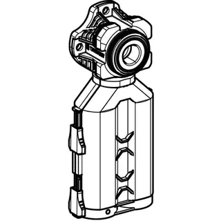 Geberit PushFit Doppelanschlussdose 90Gr mit Schnellkupplung Rg/Ms d16-20-Rp1/2 – Bild 3
