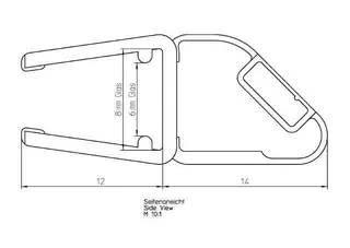 DS Magnetprofil 45 Grad 250547 L: 2100 mm, 000: Pressblank