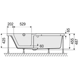 DS Badewanne m.ent. TEin links, DZ rechts Stepin Pure 1800x800 Weiß Glanz – Bild 3