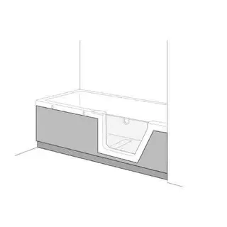 DS S Frt f. Badewanne StepinPure 3001 001: Weiss Glanz L: 1700xB: 750