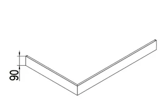 Hoesch Zubehör weiße Aluminiumschürze für SensePerience RE 1800x1000 Eckversion