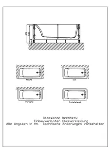 Hoesch Zubehör Untergestell für Badewanne Rechteck 2000x1400 – Bild 2