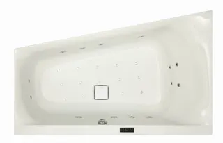 Hoesch WP iSensi Oval 1800x800&Reviva II Weiß/verchromt/Motor re./li.