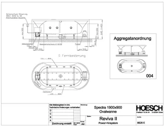 Hoesch WP Spectra 6626&Reviva II Power+ Air, Weiß/verchromt/Motor re./li. – Bild 2