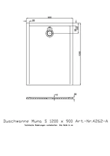 Hoesch Duschwanne Muna S 1200x900x30 ohne Antirutsch, Solique, Weiß Matt – Bild 2