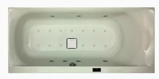 Hoesch WP iSensi Eck 1600x750 links Laola II, Weiß/verchromt/Motor links