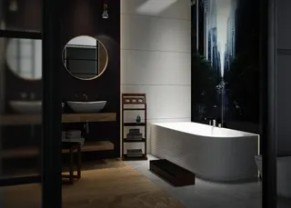 Hoesch Badewanne iSensi Eck 1700x750 links Weiß – Bild 2
