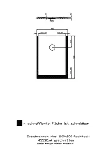 Hoesch Duschwanne Nias ges. 1100x800x30 strukturierte Oberfl. Solique, Weiß – Bild 2