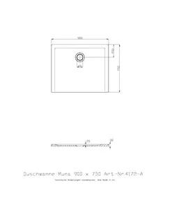 Hoesch Duschwanne Muna 900x750x30 ohne Antirutsch, Material Solique, Weiß – Bild 2