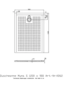 Hoesch Duschwanne Muna S 1200x900x30 mit Antirutsch, Material Solique, Weiß – Bild 2