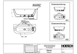 Hoesch WP iSensi Vorwand 1700x750 Monolith iSensi System, Motor rechts – Bild 3