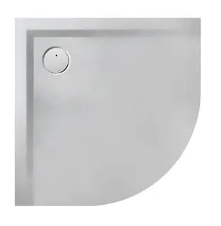 HO DW Muna 1/4-Kreis 900x900x30 mit Antirutsch, Material Solique, Weiß