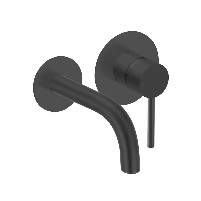 DEEP BLACK Waschtisch-Wandbatterie Farbset 160mm Schwarz matt