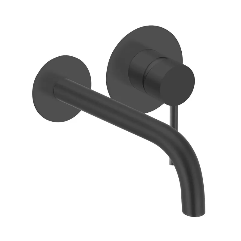 DEEP BLACK Waschtisch-Wandbatterie Farbset 240mm Schwarz matt