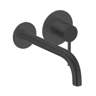 DEEP BLACK Waschtisch-Wandbatterie Farbset 240mm Schwarz matt