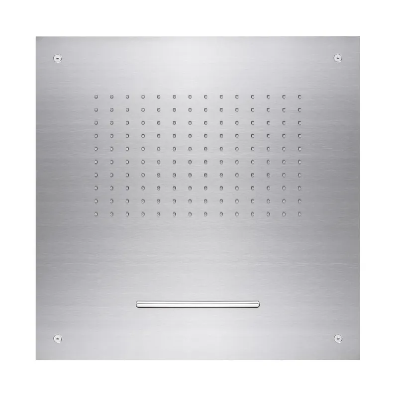 LIVING SPA Deckeneinbau-Regenbrause 500x500mm Regen/Schwall gebürstet