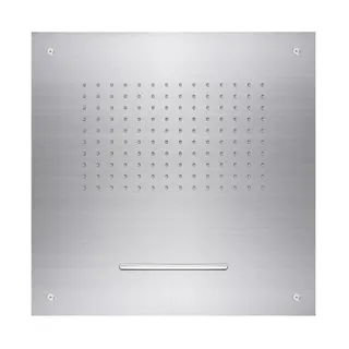 LIVING SPA Deckeneinbau-Regenbrause 500x500mm Regen/Schwall gebürstet