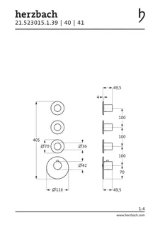 LOGIC XL 3 Thermostat-Farbset 4 Blenden/Griffe rund Black Steel – Bild 2
