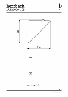 LIVING Eckablage 216mm Edelstahl – Bild 2