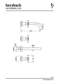 STILO Waschtisch-Brückenbatterie Farbset 210mm Chrom – Bild 2