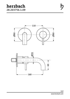 DEEP iX Waschtisch-Wandbatterie Farbset 160mm Edelstahl – Bild 2