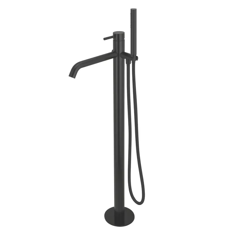 DEEP BLACK Wanneneinlaufsäule Schwarz matt