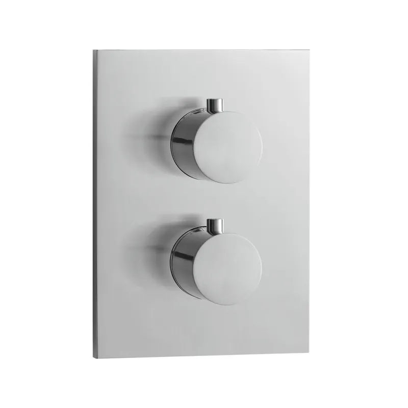 LIVING Thermostat-Farbset 1 Verbraucher eckig rund Edelstahl
