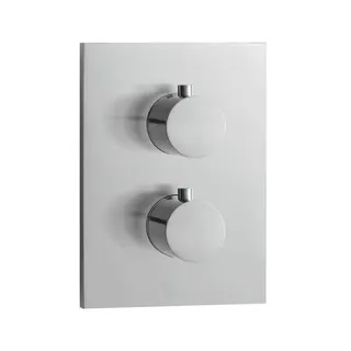 LIVING Thermostat-Farbset 1 Verbraucher eckig rund Edelstahl