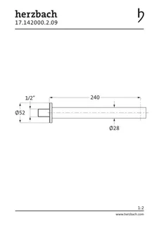DESIGN iX Wandauslauf 240mm rund gerade Edelstahl – Bild 2